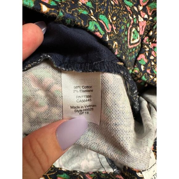 J.CREW Floral Skimmer Cropped Ankle Trouser Pants Womens Size 6 High Rise - Picture 6 of 6